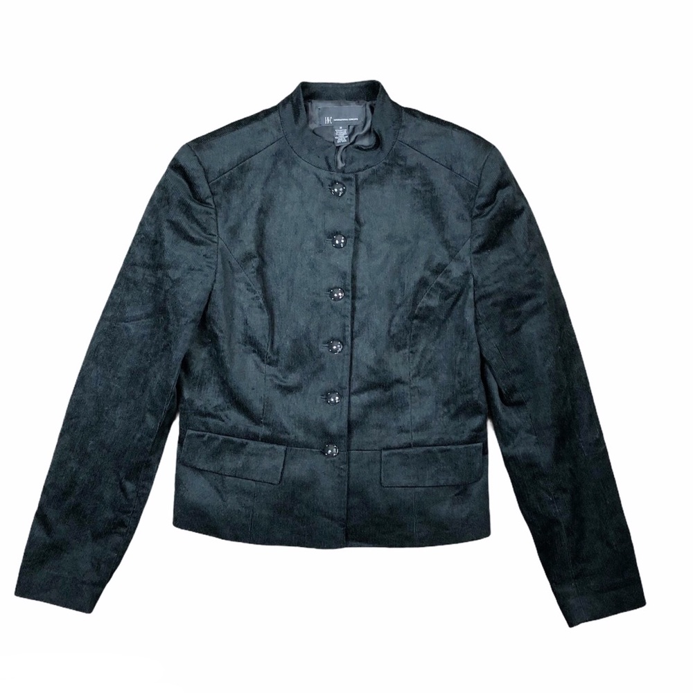 INC black velvet corduroy jacket